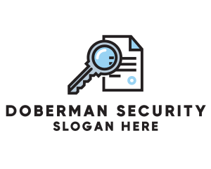Secure Key File Document logo design