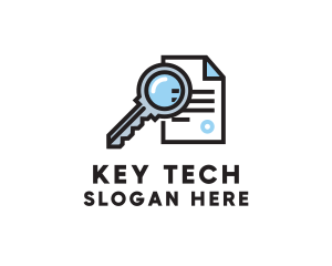 Key - Secure Key File Document logo design