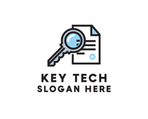 Secure Key File Document logo design