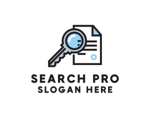 Search - Secure Key File Document logo design