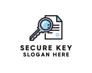 Password - Secure Key File Document logo design
