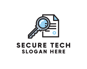 Security - Secure Key File Document logo design
