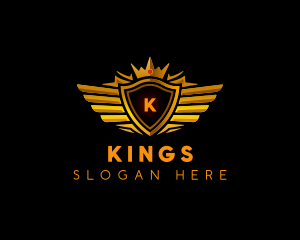 Luxury Wing Crest Crown logo design