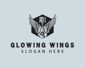 Automotive Piston Wings logo design