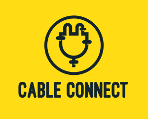 Cable - Electrical Plug Outlet logo design