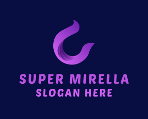Meditation - Purple Modern Letter C logo design