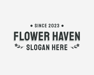 Minimalist Flower Wordmark logo design