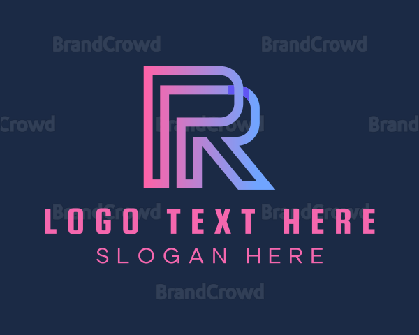 Advertising Neon Gradient Logo