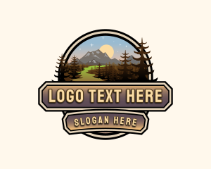 Vintage - Adventure Mountain Forest logo design