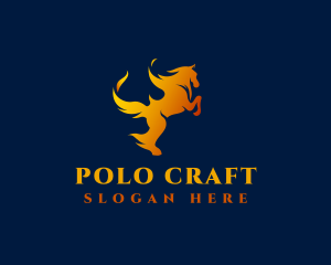 Polo - Flaming Wild Horse logo design