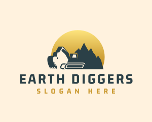 Digging - Industrial Digging Excavator logo design