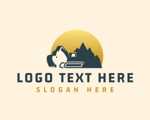 Heavy Duty - Industrial Digging Excavator logo design