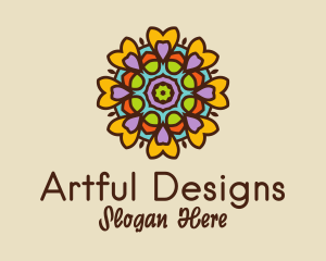 Flower Meditation Decor  logo design