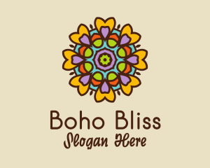 Flower Meditation Decor  logo design