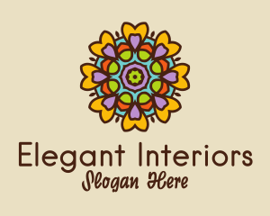 Flower Meditation Decor  logo design