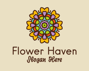 Flower Meditation Decor  logo design