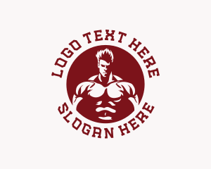 Weightlifter - Strong Man Fitness logo design