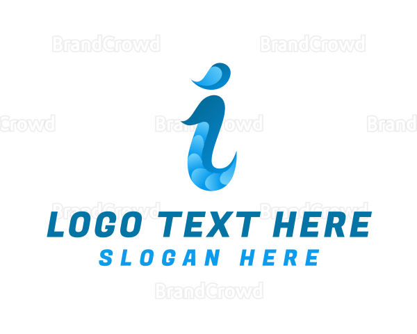 Modern Script Letter I Logo