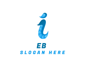 Cyber - Modern Script Letter I logo design