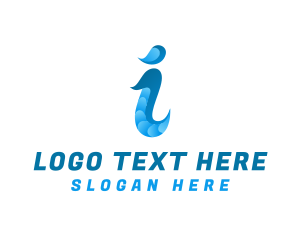 Gradient - Modern Script Letter I logo design