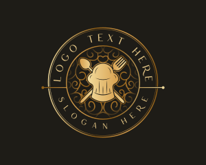 Sous Chef - Toque Utensils Restaurant logo design