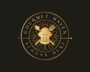 Toque Utensils Restaurant logo design