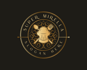 Restaurant - Toque Utensils Restaurant logo design