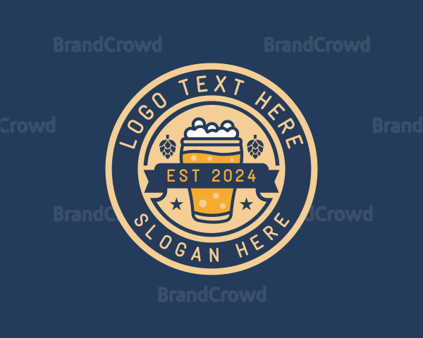 Pub Brewery Craft Beer Logo