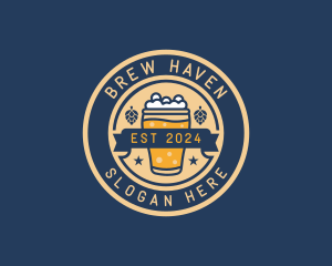 Pub Brewery Craft Beer logo design