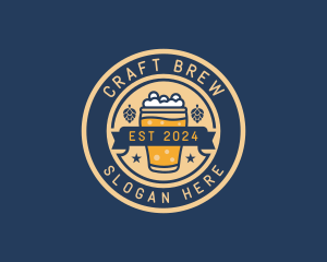 Pub Brewery Craft Beer logo design