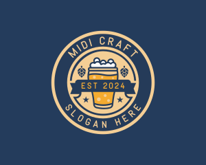 Pub Brewery Craft Beer logo design