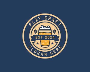 Pub Brewery Craft Beer logo design