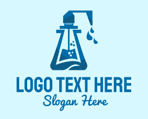 Wash Hands - Blue Hand Sanitizer logo design