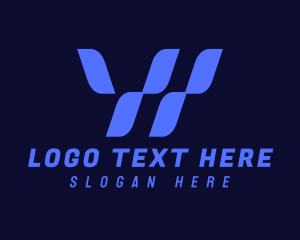 Game Streaming - Technology Gaming Letter W logo design