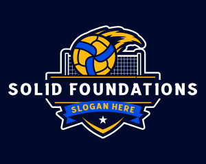 Volley Ball Sports Team Logo