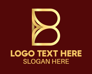Exchange - Premium Gold Letter B logo design