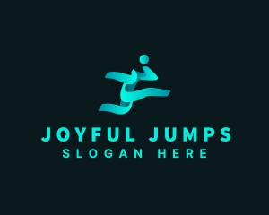 Athlete Jump Sports logo design