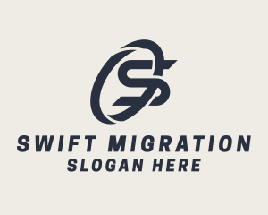 Logistics Company Letter S logo design