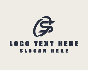 Logistics Company Letter S logo design