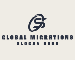 Logistics Company Letter S logo design