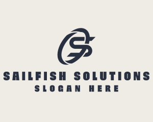 Logistics Company Letter S logo design