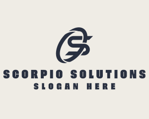 Logistics Company Letter S logo design