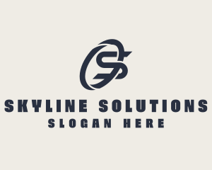 Logistics Company Letter S logo design