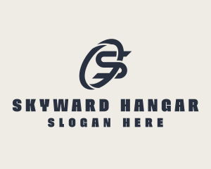 Logistics Company Letter S logo design