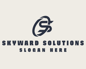 Logistics Company Letter S logo design