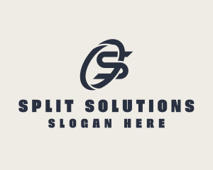 Logistics Company Letter S logo design