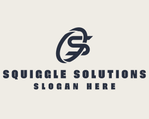 Logistics Company Letter S logo design