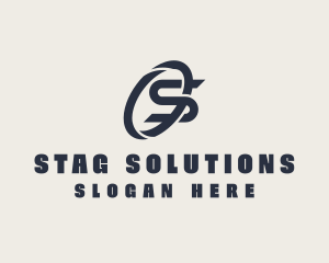 Logistics Company Letter S logo design