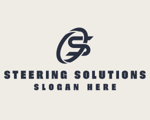 Logistics Company Letter S logo design