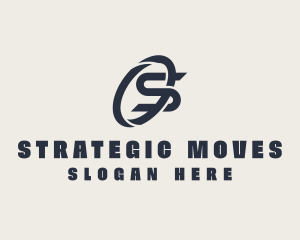 Logistics Company Letter S logo design